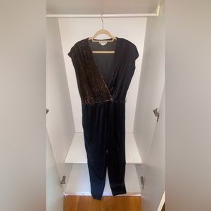 Black and gold sparkle jumpsuit